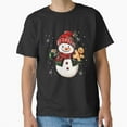 thumbnail image 1 of Festive Snowman Beanie Coffee And Gingerbread For Merry Christmas Time G22862 Unisex T-Shirt, Up to Size 5XL, 1 of 2