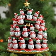 thumbnail image 1 of Snowman Acrylic Christmas Tree Ornaments – Standing Figure Pendant for Holiday Decor – Festive Xmas Tree Hanging Decoration,E, 1 of 4