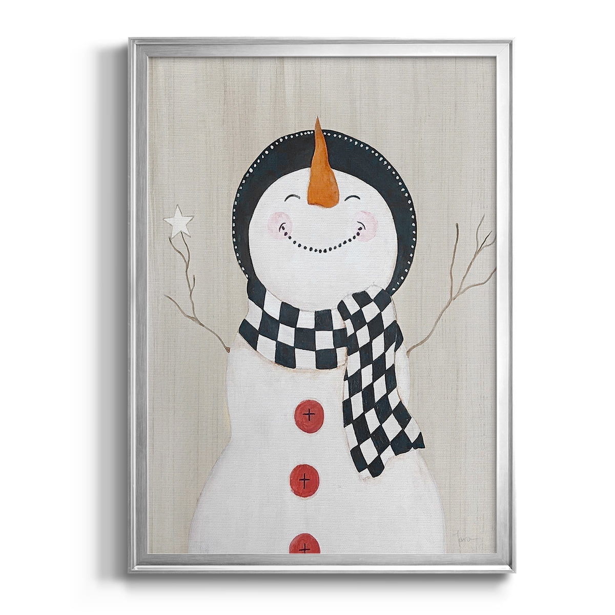 Festive Snowman II Premium Classic Framed Print - Ready to Hang