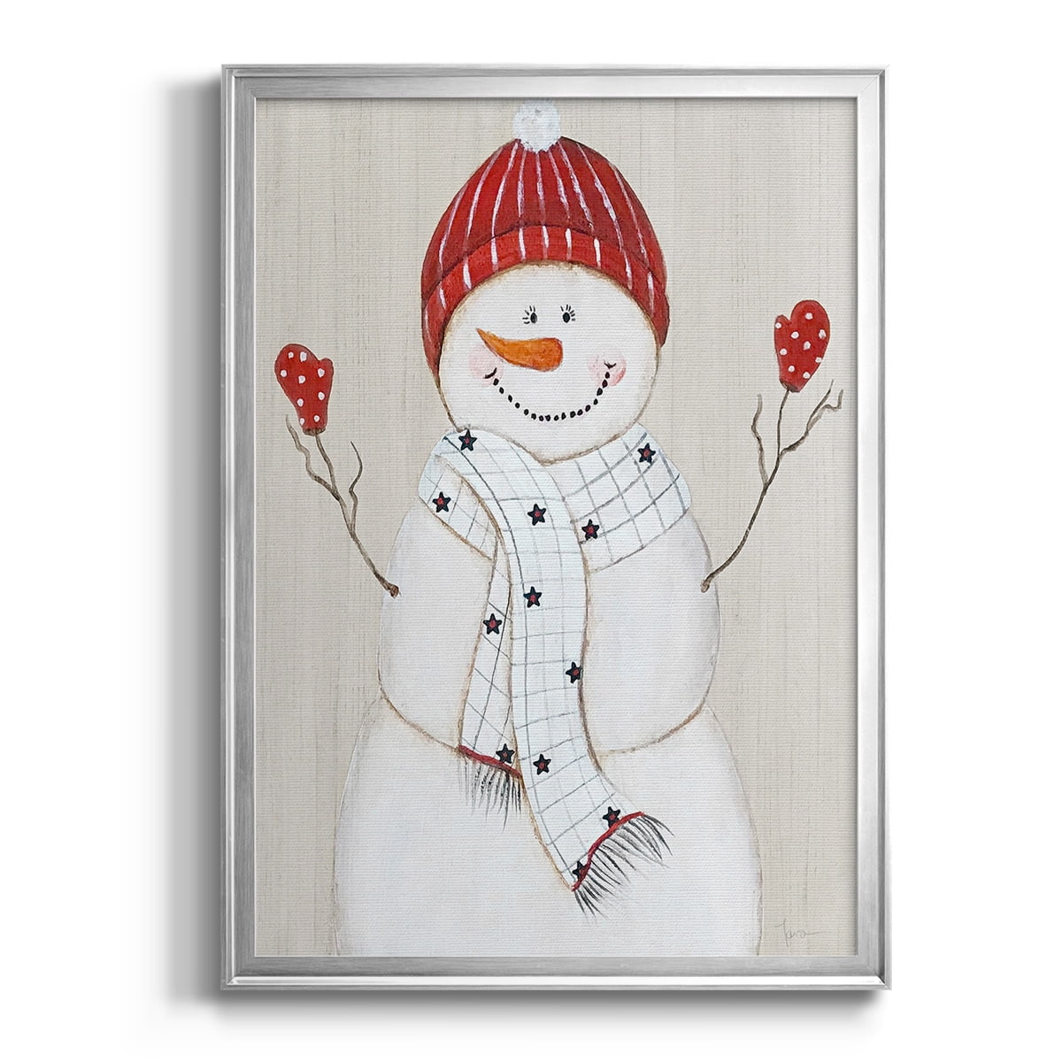 Festive Snowman III Premium Classic Framed Print - Ready to Hang