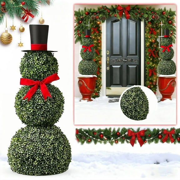 Festive Snowman Yard Stake - Durable Outdoor Holiday Ornament, Easy Ground Insertion for Garden/Patio/Front Yard
