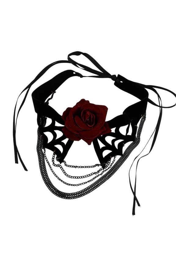 Festive Spiderweb Statement Necklace Velvety Materials Layering Chains For Halloween Party Outfits
