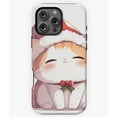 thumbnail image 1 of Festive St. Nick Hat Kitty Christmas Pet Phone Case for iPhone 16 15 14 13 12 11 Pro Max, 1 of 2