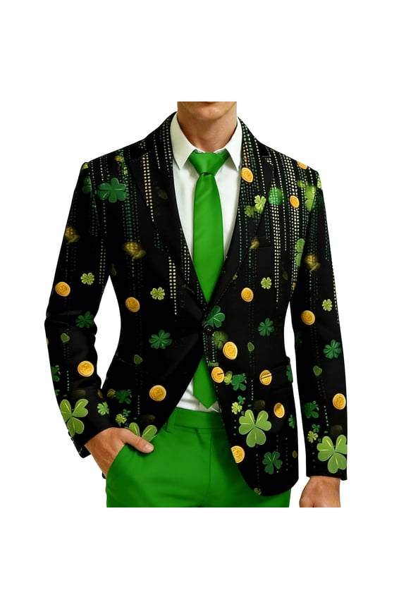 Festive St. Patrick's Print ’s Jacket For Formal And Casual Wear