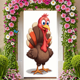 thumbnail image 1 of Festive Turkey Cartoon Thanksgiving Banner for Celebration Party Decor, 1 of 8