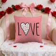 thumbnail image 1 of Festive Valentines Day Heart-Pattern Pillowcase - Valentine's Day Themed Linen Cover for Sofa Cushions and Bed Pillows with Hidden Zipper and Easy Care Fabric, 1 of 6