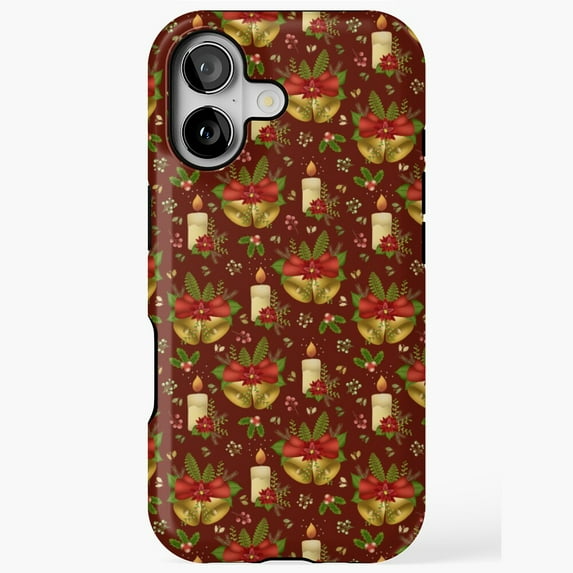 Festive Vibe Red Pattern Phone Case with iPhone 17 to 11 Pro Max