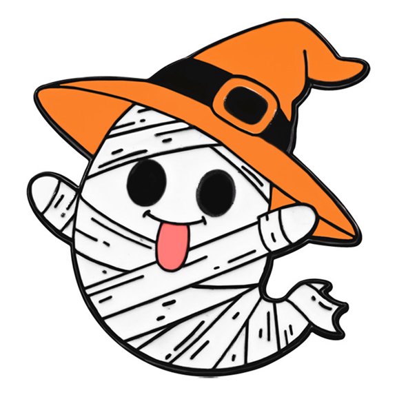 Festive White Specters And Pumpkin Design Alloy Pin Halloween Parties Decoration Costume Jewelry