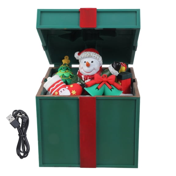 Festives Melodys Music Boxes With Glowing LED Light Safe PC USB Battery Operated Home Decoration