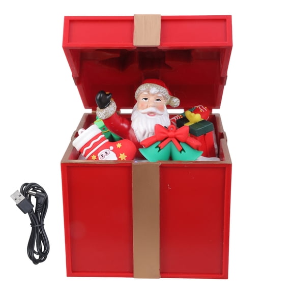 Festives Melodys Music Boxes With Glowing LED Light Safe PC USB Battery Operated Home Decoration