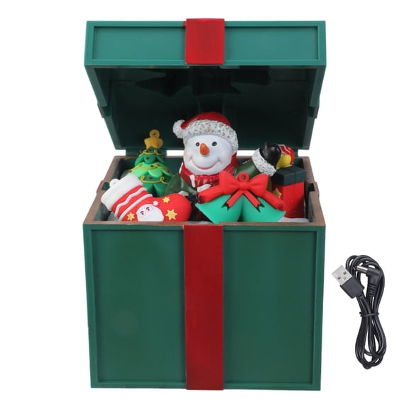 Festives Melodys Music Boxes With Glowing LED Light Safe PC USB Battery Operated Home Decoration