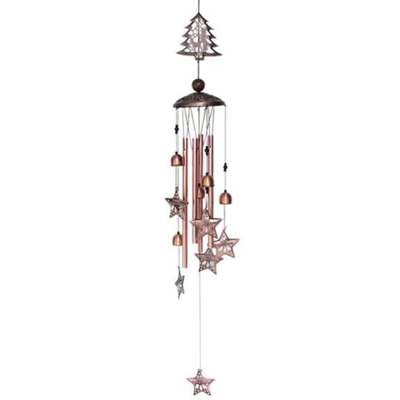 Festives Metal Windchime Bells Hanging Decoration for Warm Christmas Ambiances