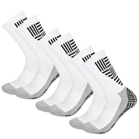 Festnight 3 Pairs Soccer Socks Breathable Non Slip Grip Sports Socks for Football Basketball Sports Socks for Men