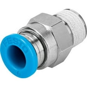Festo 153304 QSM-M5-4 Push-in Fitting, Nickel Finish, 2.2 mm Inside Diameter Minimum order requirement 10 / order in multiple of 10