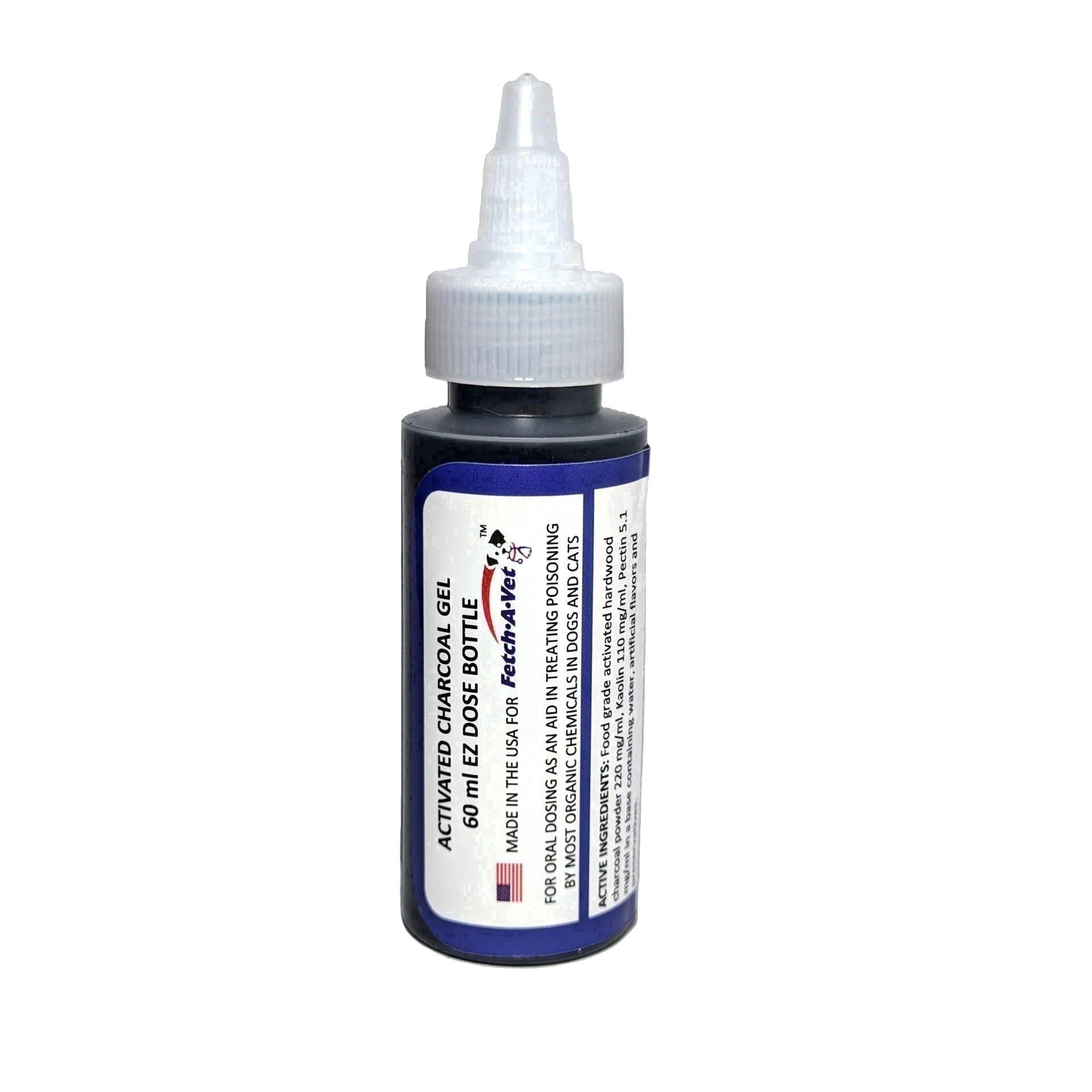 Fetch A Vet Activated Charcoal Gel 60 ml EZ Dose Bottle