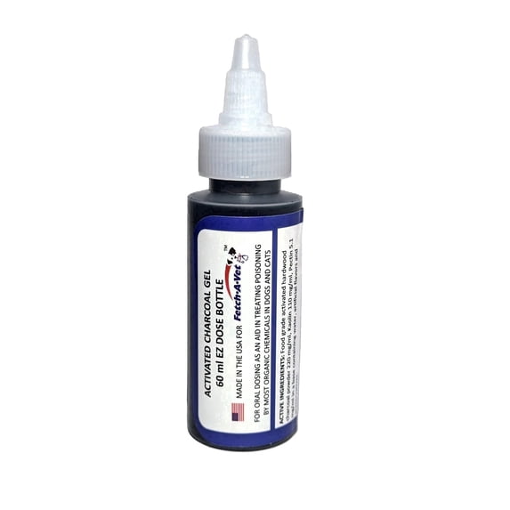 Fetch A Vet Activated Charcoal Gel 60 ml EZ Dose Bottle