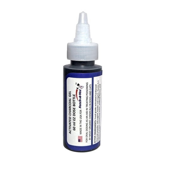 Fetch A Vet Activated Charcoal Gel 60 ml EZ Dose Bottle