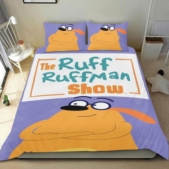 Fetch With Ruff Ruffman Themed Bed Sheet Set Three Piece Set 53x79 In ches Comfortable And Skin Friendly Unique Design Creating A Star Studded Night Home Gifts For Family Friends fans