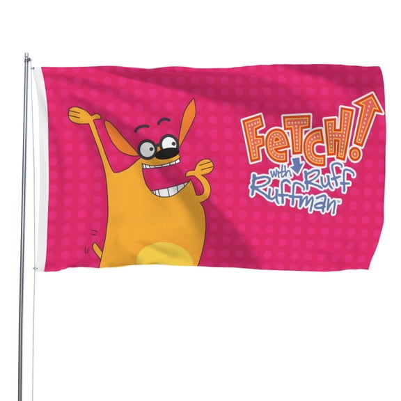 Fetch! with Ruff Ruffman-themed Printed Flag Perfect gift for fans, friends, and family members, and suitable for indoor and outdoor activities, party decorations.35.4"x59" (90cm150cm)