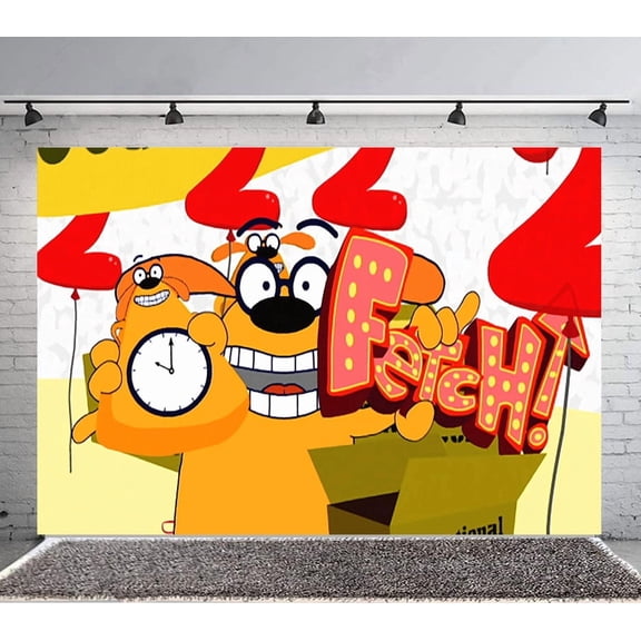 Fetch With Ruff Ruffman Backdrop Banner Party Supplies Poster Movie Theme Background for Photography Birthday Decorations
