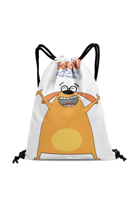 Fetch With Ruff Ruffman Drawstring Backpack Bag Party Favors Goodies Merch Gym Waterproof Swimming Beach Fans