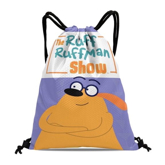 Fetch With Ruff Ruffman Drawstring Backpack Bag Party Favors Goodies Merch Gym Waterproof Swimming Beach Fans