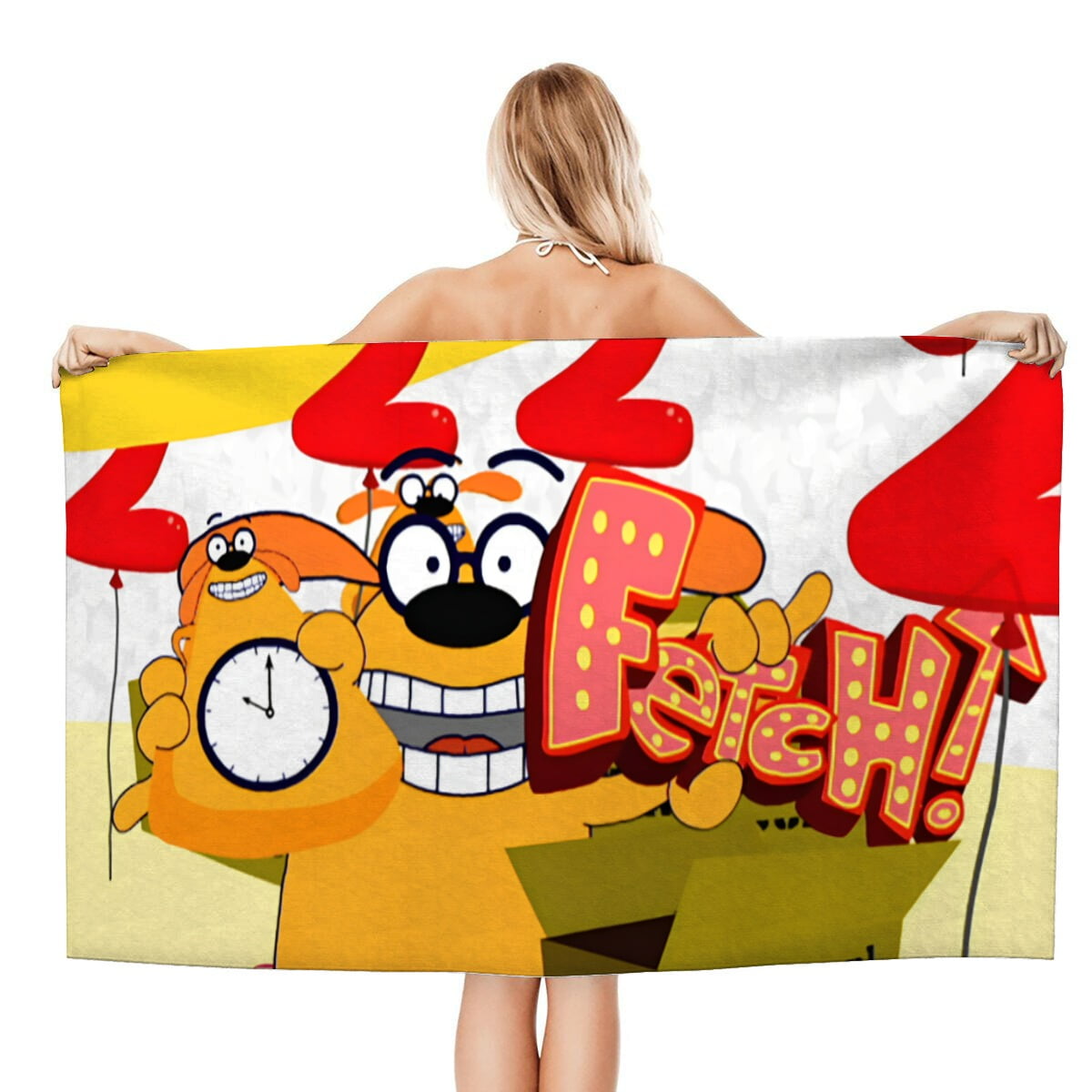 Fetch With Ruff Ruffman Gifts Beach Towel for Women Girl Birthday ...