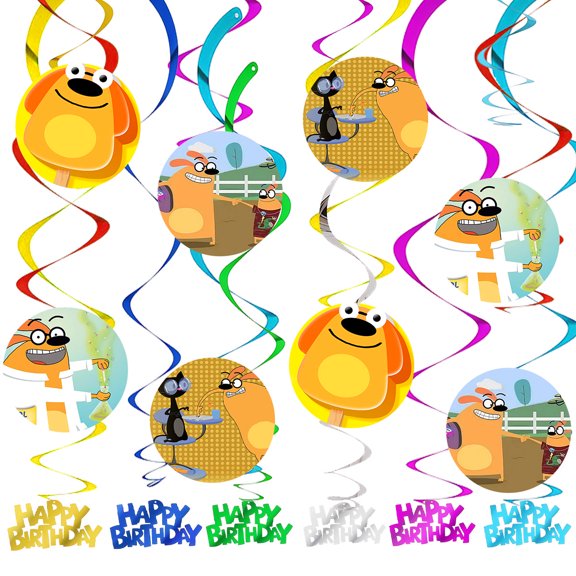 Fetch With Ruff Ruffman Party Decorations Hanging Swirl Sign Whirls Birthday Streamer Ceiling Decor Supplies 14 pcs