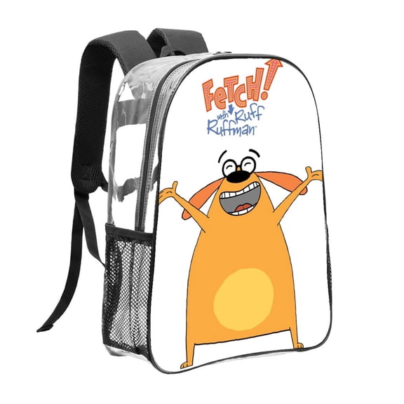 Fetch With Ruff Ruffman Pattern Transparent Backpack Lightweight And fashionable Showcasing Personality And Leading The Trend