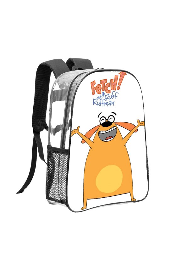 Fetch With Ruff Ruffman Pattern Transparent Backpack Lightweight And fashionable Showcasing Personality And Leading The Trend