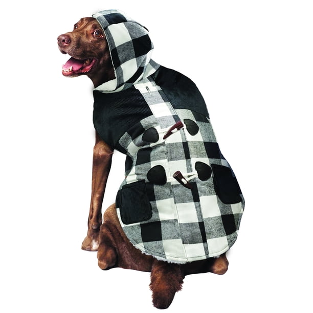 Fetchwear Buffalo Plaid Fashion Jacket With Hood & Sherpa Lining For