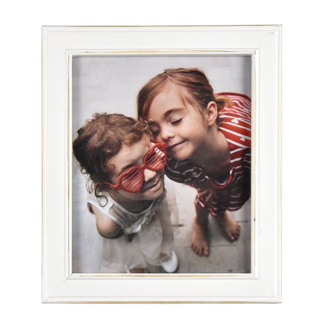 Fetco 12in by 10in Longwood Rustic White 8x10 Picture Frame Set of 2