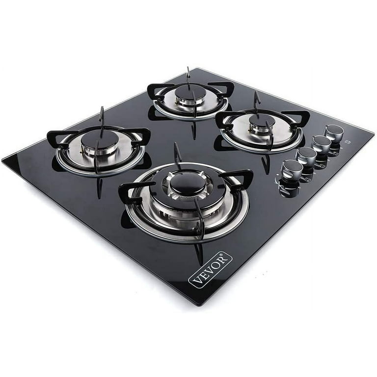 Fetcoi, 4 Burners Built-In Stove Top Gas Cooktop Kitchen Easy to Clean Gas  Cooking Easy To Clean 23.3
