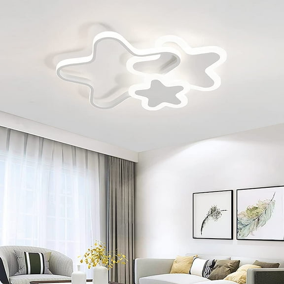 Fetcoi, Childrens Room Ceiling Light Modern Dimmable Lamp with Remote Control  Bedroom Decoration Ceiling Lamp