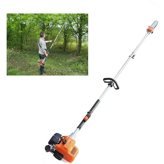 Fetcoi Handheld Saw, Tree Pruner & Pole Saw, Two-stroke High Reach Pole Pruner with 7.5ft Pole for Sawing High-Altitude Branches & Landscaping (Two-stroke)