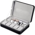 thumbnail image 1 of Fetcoi, PU Leather Watch Box Display Case Watch Cases Portable Travel Watch Box Organizer(10 Slots), 1 of 8
