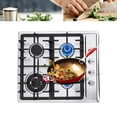 thumbnail image 1 of Fetcoi, Stainless Steel 4-Burner Gas Cooktop,Built-In Gas Cooktop Iron Pot frame Cooktop Kitchen, 1 of 12