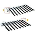 thumbnail image 1 of Fetcoi, Stainless Steel Trousers Rack 9 Arms, Extendable Pull Out Wardrobe Trouser Rack(Right Installation), 1 of 9