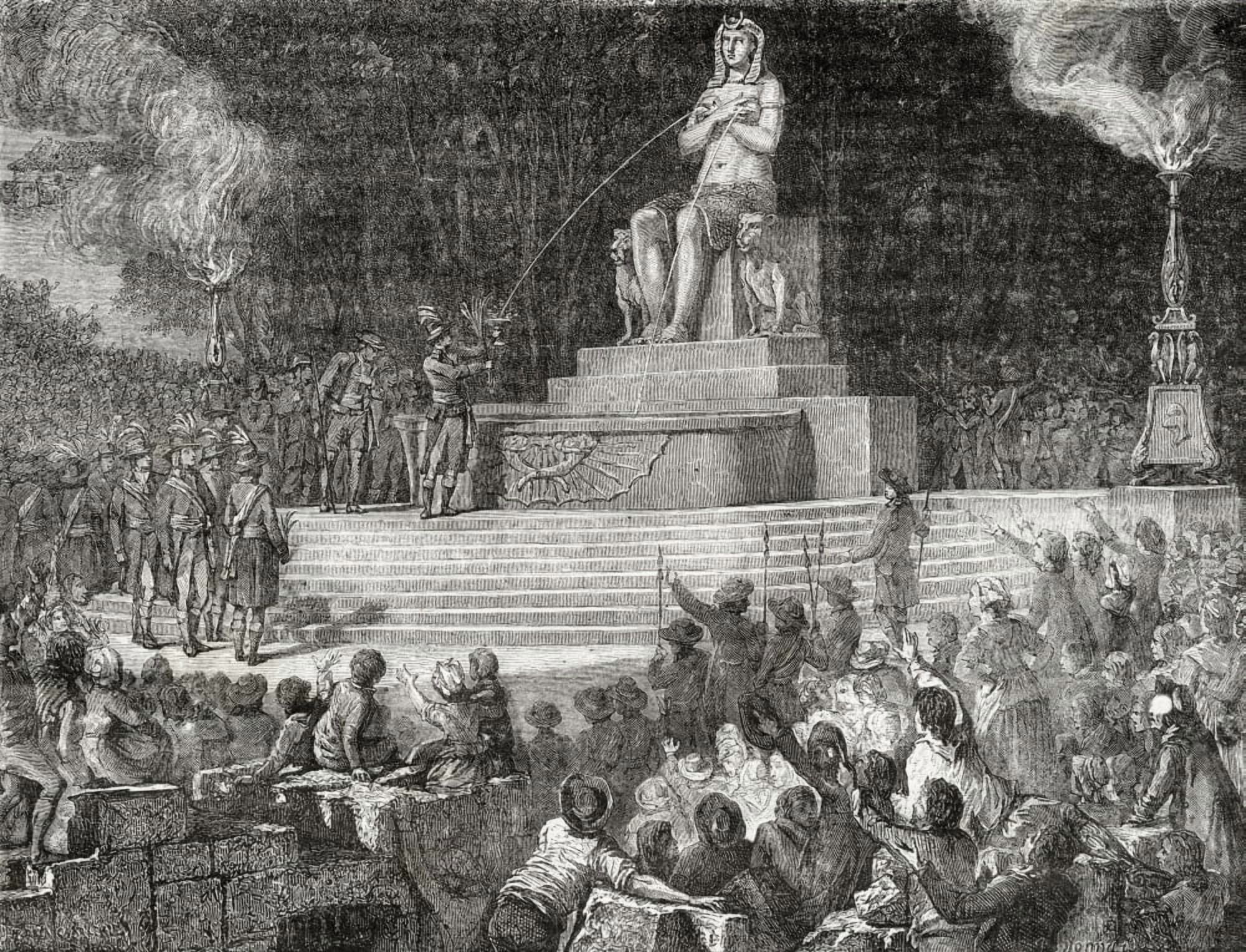Fete In Honour Of The ConstitutionAugust 10 1793 Engraved By Jonnard After De La Charlerie From Histoire De La Revolution Francaise By Louis Blanc Canvas Art - Ken Welsh Design Pics (34 x 26)