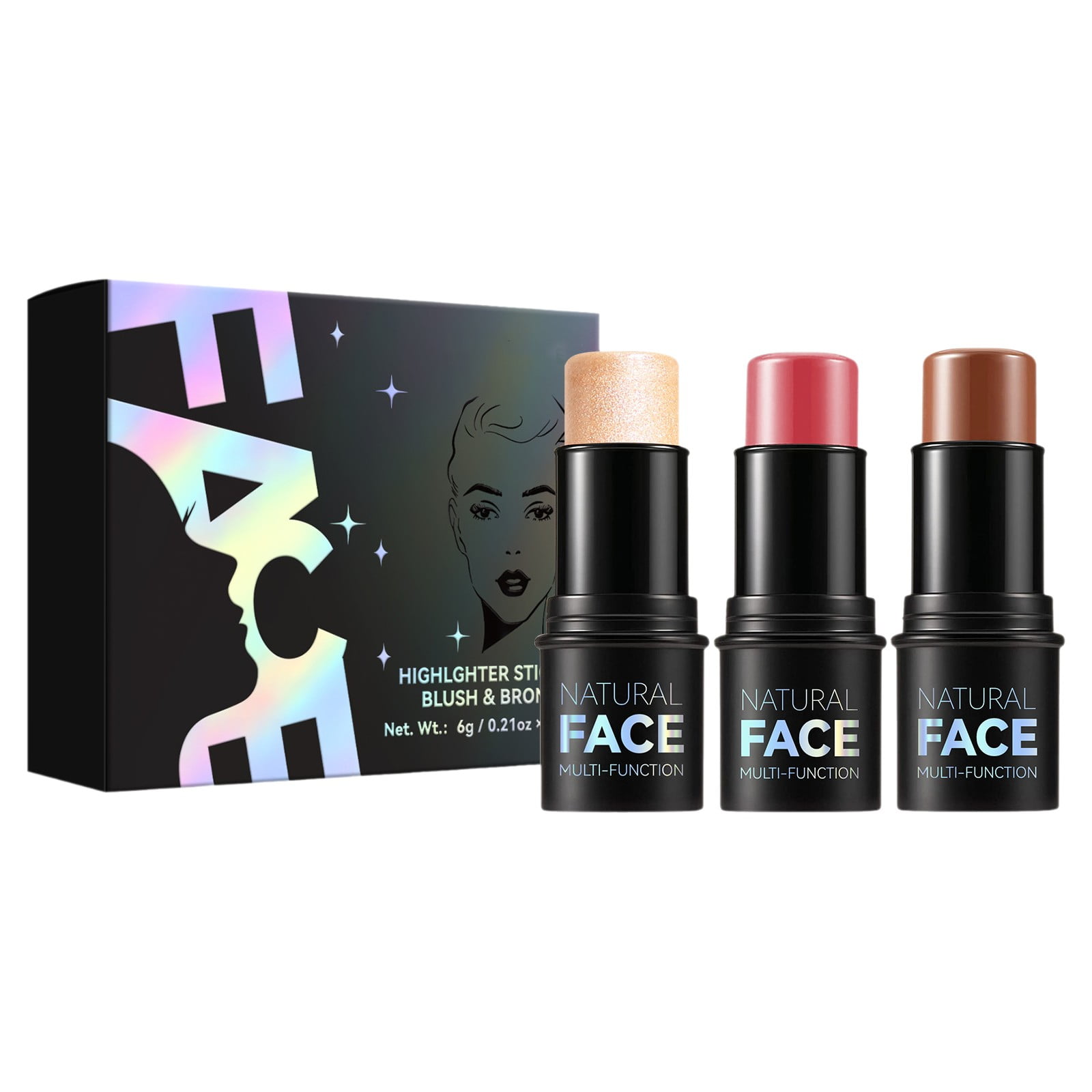 Feternal Balm Profile Sticks Shades With Highlighter & Bronzer & Blush