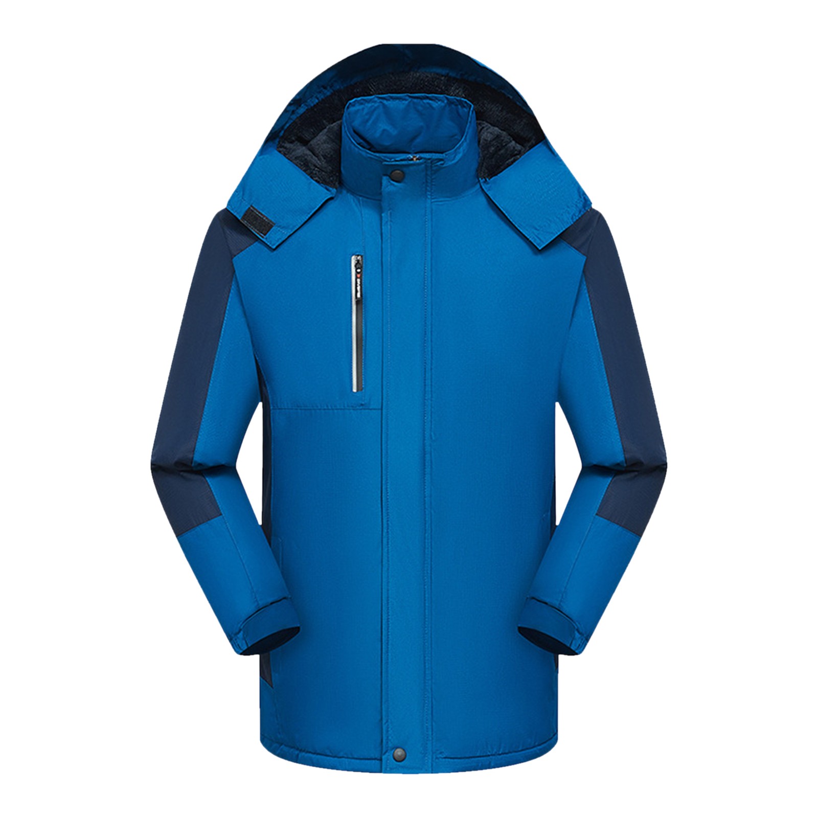 Feternal Men's Oversized Suit, Thickened Jacket, Detachable Hat