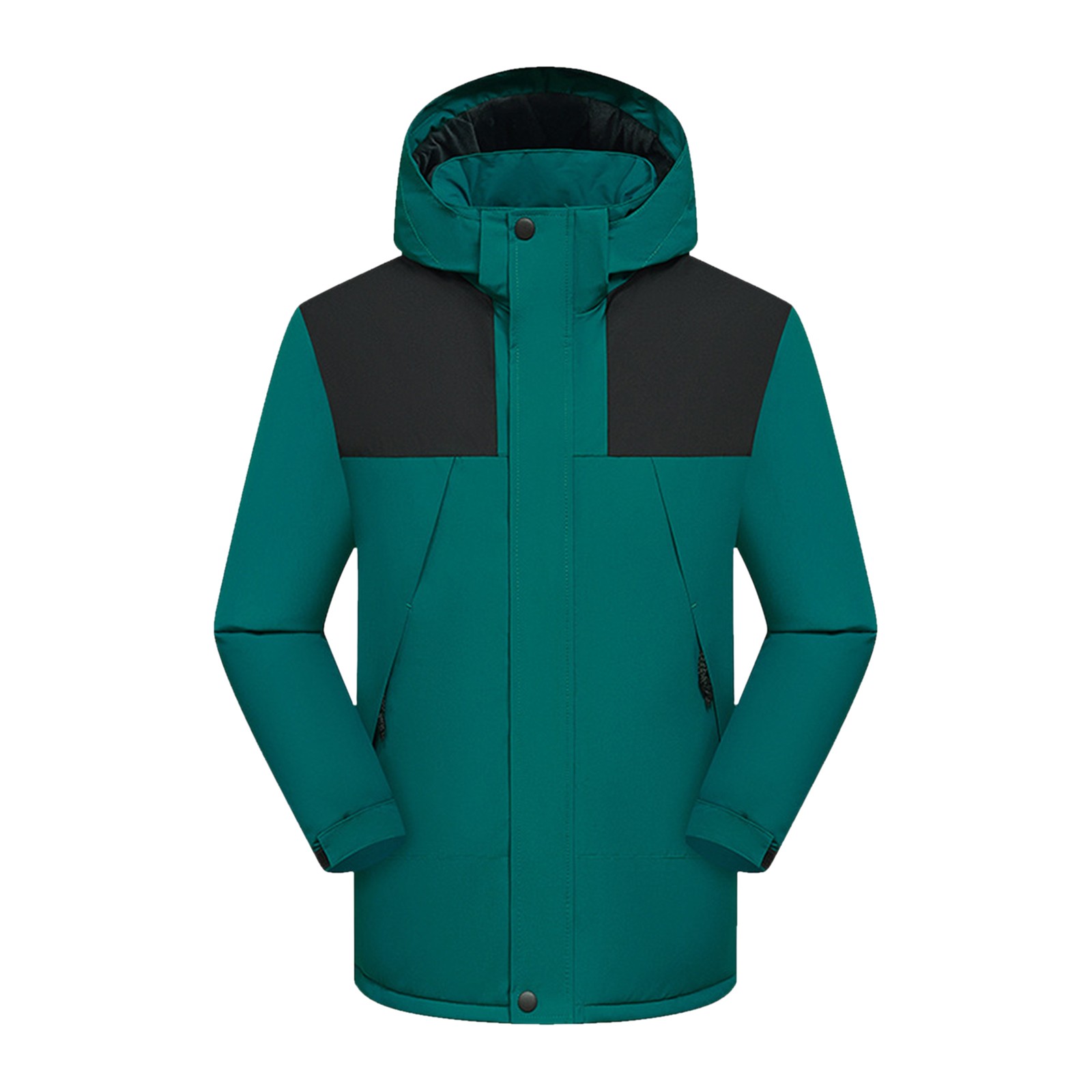 Feternal Men's Oversized Suit, Thickened Jacket, Detachable Hat