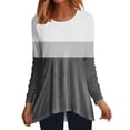thumbnail image 1 of Feternal Women's T Shirt Tee Shirt Tunic Irregular Hem Print Long Sleeve Weekend Festival / Holiday Print Round Neck Regular Fit Fall & Winter, 1 of 5