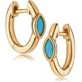 thumbnail image 1 of Fettero 14K Gold Plated Dainty Beaded/Circle/Spike/CZ Huggie Hoop Earrings for Women Jewelry, 1 of 5