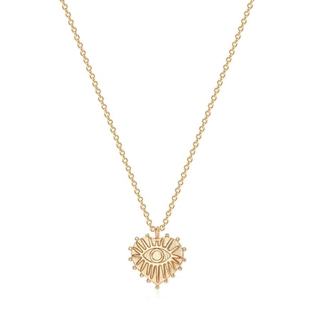 Fettero 14K Gold Plated Dainty Minimalist Diamond Pendant Chain Necklace for Women Jewelry Gift