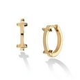 thumbnail image 1 of Fettero 14K Gold Plated Simple Initial Alphabet Letter Name A To Z Huggie Hoop Earrings Jewelry Gift for Women, 1 of 6