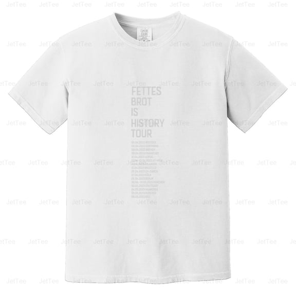 Fettes Brot History Tour Merch German Hip Hop Music Band Fan Rap Comfort Color T-Shirt Unisex, up to 4XL