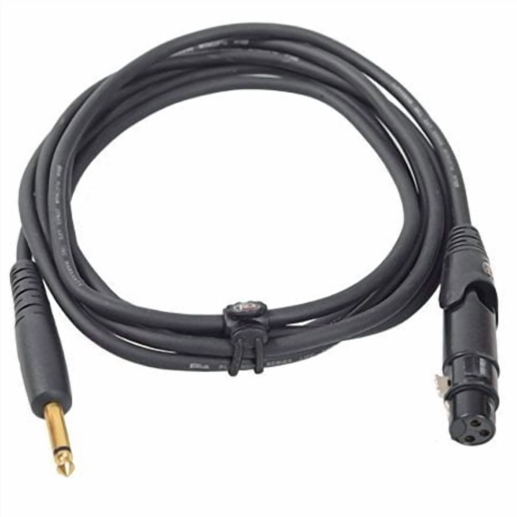 Feur Microphone and Instrument Cable Platinum Series 1/4" Plug Mono Male to XLR 3 Pines Gold Plated Female 20ft