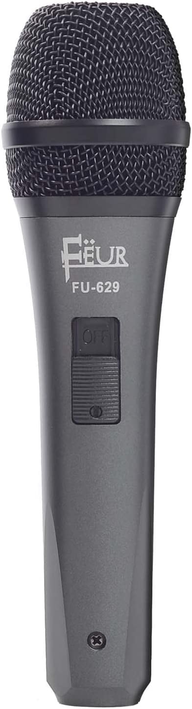 Feur Professional Dynamic Microphone - Cardioid Vocal Handheld - On/Off Switch, Heavy-Duty Aluminum Body
