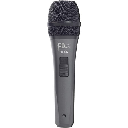 Feur Professional Dynamic Microphone - Cardioid Vocal Handheld - On/Off Switch, Heavy-Duty Aluminum Body